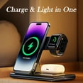 thumbnail image 6 of 3-in-1 Foldable Wireless Charging Station with Light, Fast Charger Dock for Apple Watch, iPhone, AirPods & Samsung Phones, 6 of 9