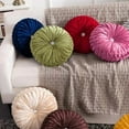thumbnail image 4 of Velvet 15-Inch Round Decorative Pillow for Couch Décor (Sage Green), 4 of 6