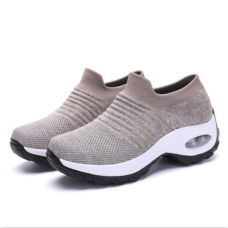 

Woobling Womens Air Cushion Sneakers Trainers Running Comfy Breathable Gym Sock Shoes