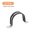 thumbnail image 3 of Unique Bargains 22Pack 2-5/32' Cable Clamp U Shape Stainless Steel Rubber Cushioned Pipe Strap, 3 of 5