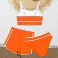 thumbnail image 2 of TBWNWG Little Girls Bathing Suits,Little Girls Bikini Swimsuits with Shorts Kids 3 Piece Bikini Sets Sport Bathing Suits Swimwear,Size 11-12 Years, 2 of 5