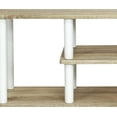 thumbnail image 3 of Furinno Turn-N-Tube No Tool 3-Tier Entertainment TV Stands, Oak/White, 3 of 6