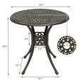 thumbnail image 6 of Ktaxon 31in Patio Bistro Table Cast Aluminum Round Table Bronze, 6 of 9
