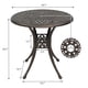 thumbnail image 4 of Mesa de comedor Zimtown de Patio Aluminio Fundido 31 Pulgadas con Orificio para Sombrilla Negro, 4 of 9
