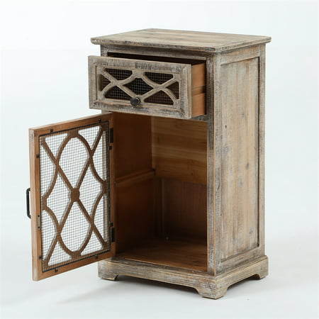 Rustic Wood And Metal Small Console Cabinet Walmart Canada