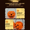 thumbnail image 4 of Pumpkin Candy Bucket, Halloween Plastic Pumpkin Bucket with Handle 6.7x5.6in, Reusable Cute Pail Halloween Trick or Treat Bucket for Party, Plastic Pumpkins Bulk, 4 of 9