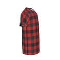 thumbnail image 6 of Honeii Red Black Plaid Print Kids Boy T-Shirt,Breathable Round Neck Tee,Stylish Summer Tee for Boys, for Outdoor Activities and Casual Wear, 6 of 7