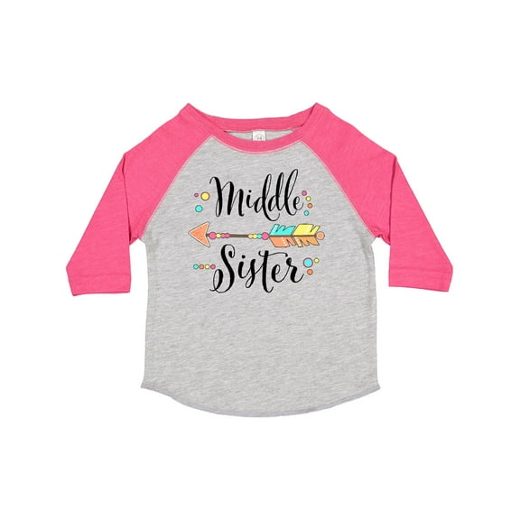 Inktastic Middle Sister- Dots and Arrow Girls Toddler T-Shirt