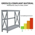 thumbnail image 6 of Alden Design 2-Tier X Design Wood Console Table with Shelf for Entryway Living Room, Gray, 6 of 10