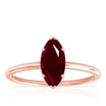 thumbnail image 1 of GemsNY July Birthstone - Dainty Marquise Four Prong Ruby Solitaire Ring (Grade - AA | 2.00cts.), 1 of 4