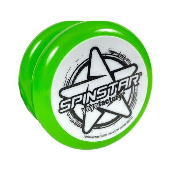 YoYoFactory Spinstar Yo-Yo - Responsive beginner yo yo (Rayon Vert Green with White Caps)