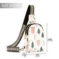 thumbnail image 2 of FORMRS Womens Crossbody Sling Bag Travel Daypack Shoulder Chest Backpack, Beige Christmas Cups, 2 of 7