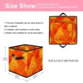 thumbnail image 2 of RATGDN Collapsible Fabric Cube Storage Bin with Double Handles for Living Room Bedroom Office Black - Orange Juice Fruit, 2 of 7