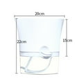 thumbnail image 2 of Transparent Self-Watering Plant Flower Plastic Pot Planter Home Garden Decor, 2 of 6