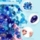 thumbnail image 4 of 178 piezas de cuentas de vidrio en forma de lágrima, cuentas espaciadoras azules en forma de lágrima, cuentas facetadas, 4 of 9
