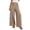 Khaki-pants, variant on Wide Leg Pants for Women Elastic High Waist Pazallo Trousers Lightweight Loose Fit Trouser Summer Lounge Pant with Pockets Navy S