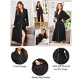 thumbnail image 6 of Avidlove Women's Kimono Robes Long Knit Batherobe Black Lightweight Soft Bath Shower Robe Long Sleeve Ladies Loungewear Bride Spa Robe, 6 of 8