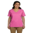 thumbnail image 1 of Hanes T-Shirt Col en V Coupe Décontractée pour Femmes ComfortSoft, Style 5780, 1 of 1