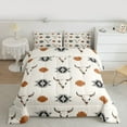 thumbnail image 2 of Homewish Retro Bull Skull Bedding Comforter Set,Boho Tribal Twin Comforter Sets,Rustic Western Aztec Bedding Set For Boys Kids,Breathable Home Decor Reversible,2-Piece, 2 of 8