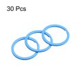 thumbnail image 3 of Unique Bargains 2.1x30mm Split Keychain Rings Flat Key Holder for Organization Blue, 30Pack, 3 of 5