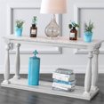 thumbnail image 2 of Bowery Hill Rustic Wood Open Shelf Sofa Table in Antique White, 2 of 4