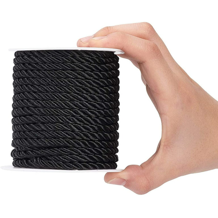 Cord Strap | Coated Cording - Black Wristlet Wallet Strap | Black | Leather | Hobo