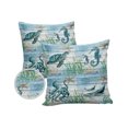 thumbnail image 2 of Outdoor Throw Pillow Cover Sea Life Turtle Seahorse Whale Octopus Waterproof Cushion Covers 2 Pack Underwater World on Wood Pillow Cases Home Decoration for Patio Garden Couch Sofa, 2 of 7