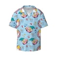 thumbnail image 4 of Salouo Gnome Pool Party Pattern Cuban Collar Shirts for Men Button-Down Shirt Men's Short Sleeve Shirts Hawaiian Shirts Casual Shirts -Large, 4 of 6