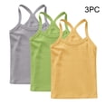 thumbnail image 4 of Zpanxa Girls Tank Tops Fashion Cute Solid Color Soft Sleeveless Camisole Crew Neck Y-Back Racerback Cotton for Summer, 4 of 9
