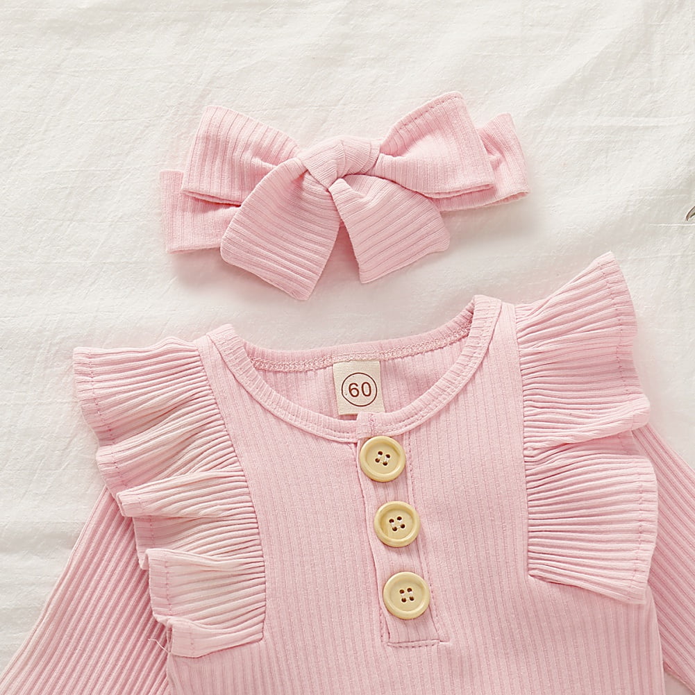 Actoyo Newborn Infant Baby Girl Romper Bodysuit One-pieces Outfits Clothes 0-18M