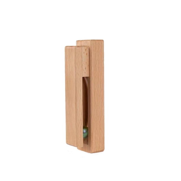 Toallero de madera maciza natural | Perchero artesanal de madera con cierre de cristal | Para colgar en la pared, ideal para toallas de baño y cocina | Acabado en nogal o haya