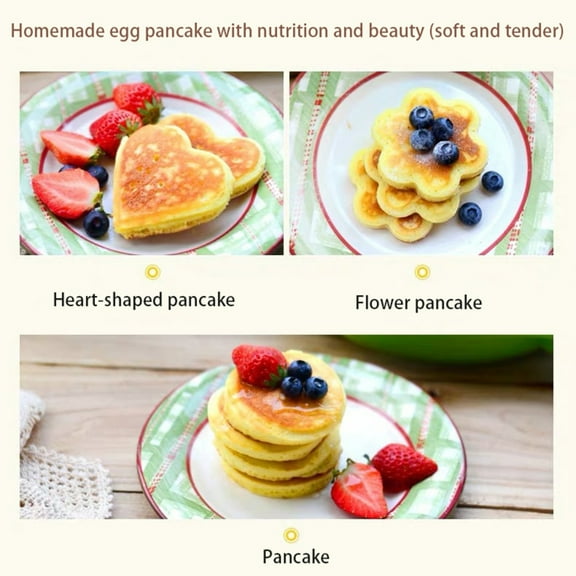 4-Cavity Non-Stick Pancake Mold Flexible Premium Material Pancake Mold for Kitchen Family Cooking