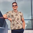 thumbnail image 4 of Lsque Cute Autumn Turkey Pattern Golf Shirts for Men Dry Fit Print Moisture Wicking Performance Short Sleeve Polo Shirt-Large, 4 of 6