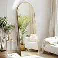 thumbnail image 6 of Lumora 59" x 16.3" Arched Full Length Mirror Wall Mirror with Stand Modern Full Body Mirror,Gold, 6 of 6