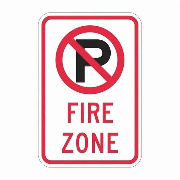 Lyle Fire Lane No Parking Sign,18" x 12" T1-2827-DG_12x18