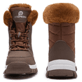 thumbnail image 3 of Stepedia Women's Waterproof Winter Snow Boots Lightweight Warm Faux Fur Lined Mid-Calf Booties for Women, Brown, 3 of 10