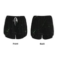 thumbnail image 3 of Balery Black Marble Pantalones cortos deportivos para mujer con forro y dos bolsillos, elásticos, para entrenamiento, gimnasio, yoga-Small, 3 of 7