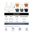 thumbnail image 6 of BadPiggies Women's Comfy Wirefree Seamless Bra Adjustable Cami Lounge Bra Padded Bralettes Longline Pullover Sleep Bra (L/XL, Yellow), 6 of 6