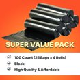 thumbnail image 5 of Bagtron 55-60 Gallon Trash Bags, 30 Micron, 36" x 58" Large, Black, 100 Count, 5 of 6