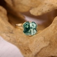 thumbnail image 4 of Solitaire Asscher Cut Moss Agate Ring, Vintage Ring, Statement Ring, 925 Sterling Silver Ring, Large Heavy Ring, Gift For Her., 4 of 5