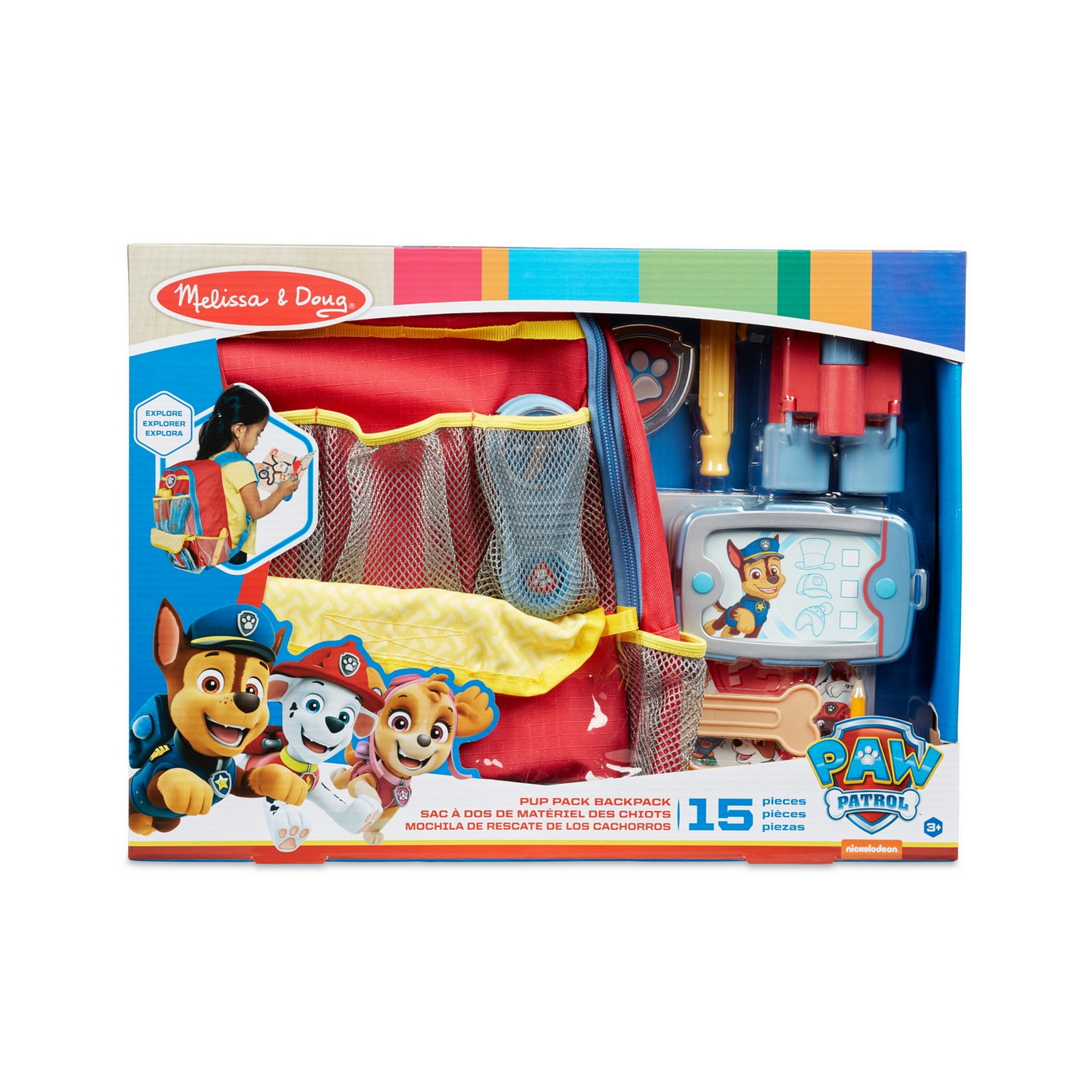 PAW Patrol Pup Pack Set: Backpack Role Play Set and Rescue Mission Wooden Dashboard