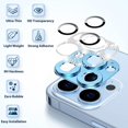 thumbnail image 5 of 2 Pcs Protecteur d'Objectif de Caméra Compatible avec Iphone 14 Pro Max & Iphone 14 Pro, Couverture d'Objectif à Paillettes Diamant, 5 of 5
