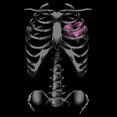 thumbnail image 2 of Men's Lost Gods Halloween Skeleton Rib Cage Heart Pull Over Hoodie Black Medium, 2 of 4