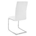 thumbnail image 4 of Hawthorne Collections Chaise de Salle à Manger Moderne en Similicuir Blanche (Ensemble de 2), 4 of 9