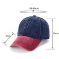 thumbnail image 2 of Audhol Baseball Cap Washed Cotton Baseball Cap Men'S Cap Spring and Summer Women'S Outdoor Breathable Color foreign Trade Hat Gorras Para Hombres Blue One Size, 2 of 3