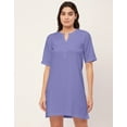 thumbnail image 2 of Moomaya Sleepwear, Solid Night Dress For Women, Jersey Sleep Shirt Lounge Dress, 2 of 8
