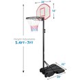 thumbnail image 6 of ZENY Portable Height Adjustable 4 -7 FT Basketball Hoop Basketball Stand W/ Wheels Black, 6 of 6