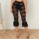 thumbnail image 3 of Pantalones cortos sexy de encaje con aberturas para mujer - Diseño transparente, talle bajo, cintura elástica - Conjunto veraniego para chicas sexys, 3 of 8