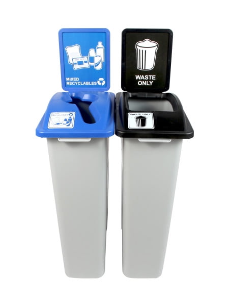 Busch Systems Waste Watcher Recycling & Waste Bins - Double Stream 46 G ...