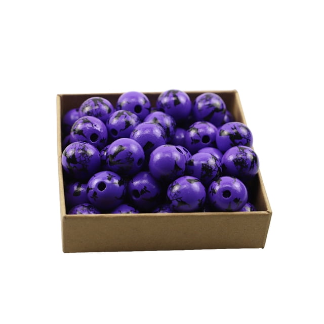 Injueey 100 piezas de cuentas de accesorios de de 16mm, juego de bolas redondas de tamaño pequeño, Kit de cuentas espaciadoras, accesorios de Kits de decoración para fiestas Injueey HA064259-00